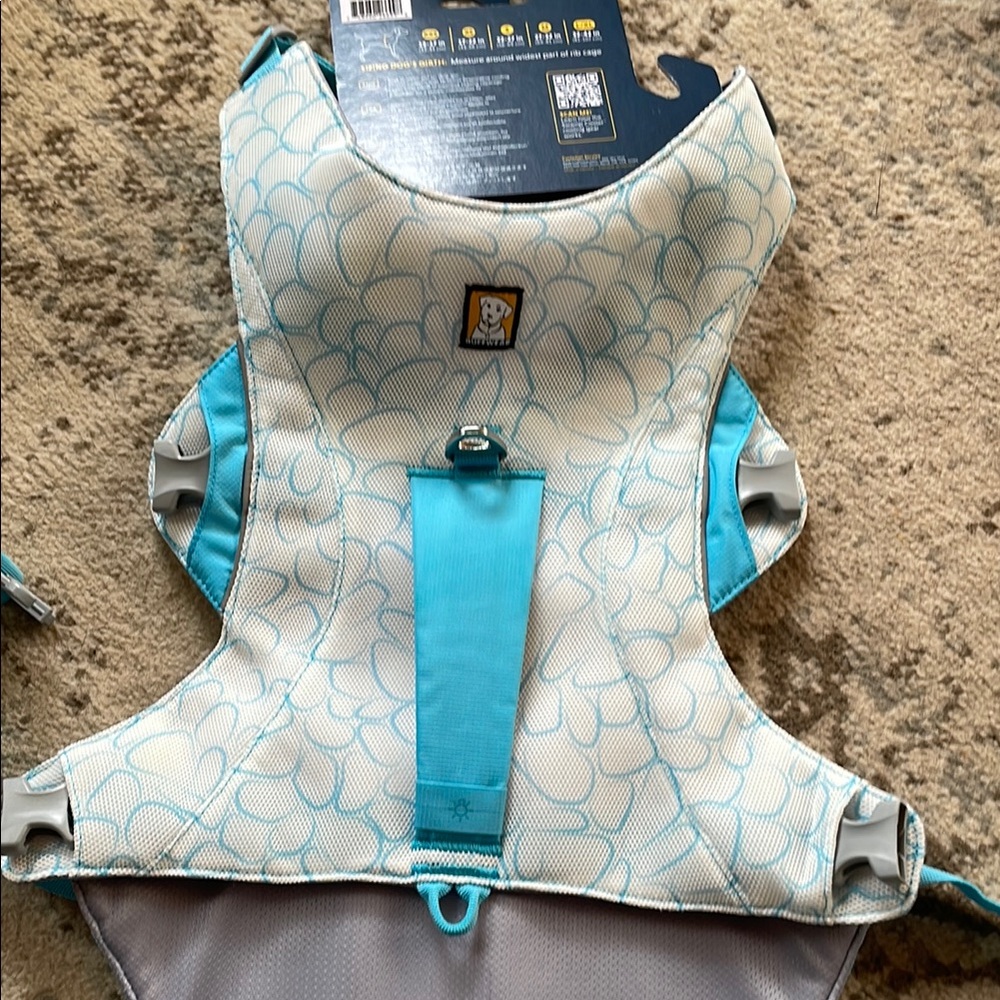 Blue and gray Ruffwear Swamp Cooling Vest L/XL  Like new.